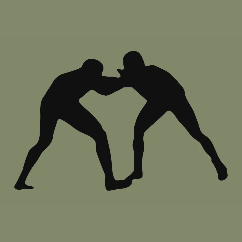 Grappling Stand Up Silhouette