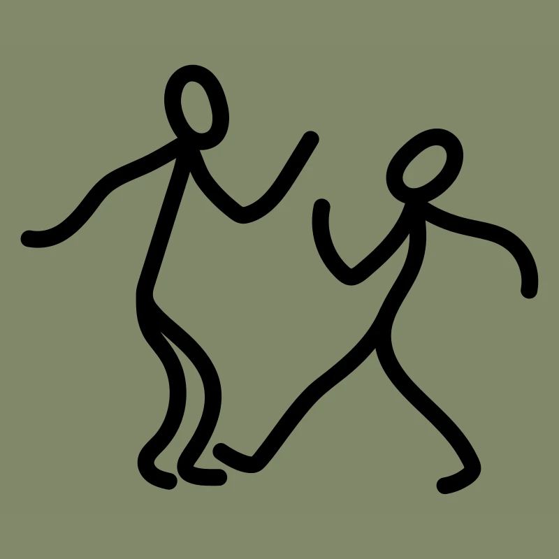 2 dancing strichmaennchen freunde paar paerchen l
