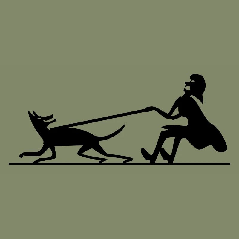 Hund zieht Frau 2