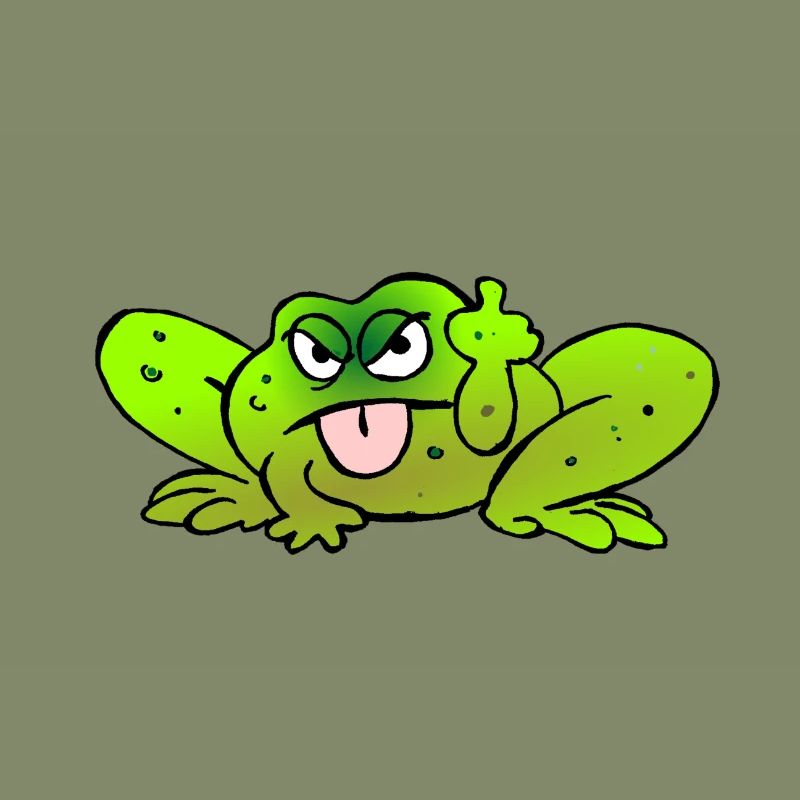 Toad zieht die Zunge