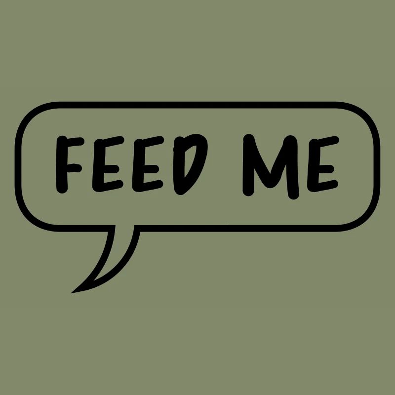 Speech Bubble Talk Bande dessinée dessinée Feed Me logo desig