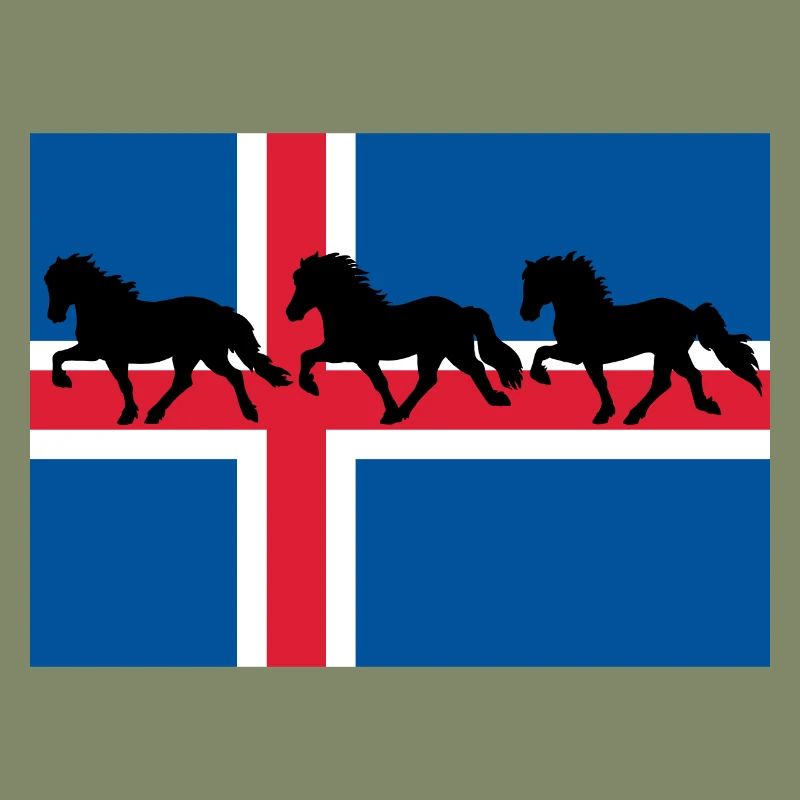 Islandflagge Tölter