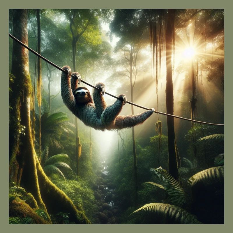 Faultier Wanderer SlackLine