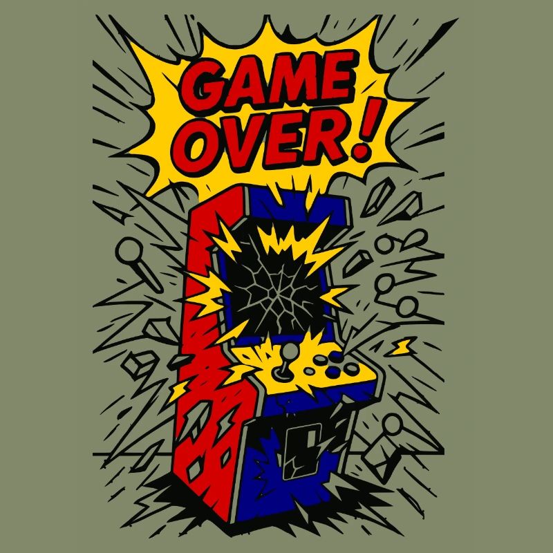 Game Over, explodierendes Arcade