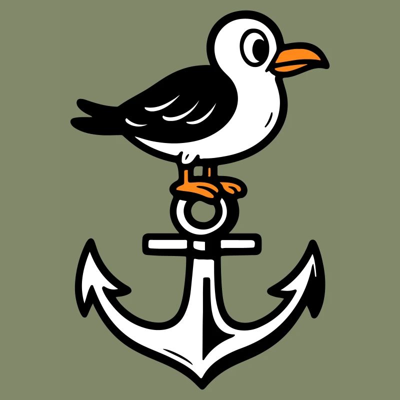 Möwe Anker Comic