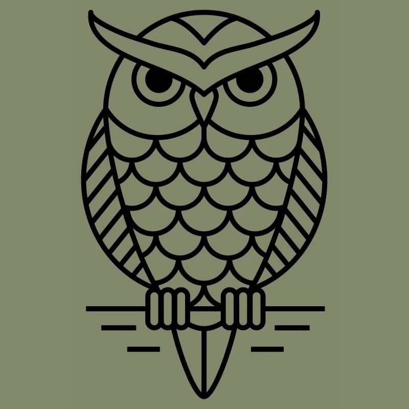 Eule Vogel Geschenk Hipster