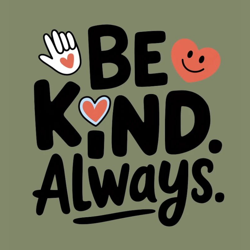 Sei immer freundlich