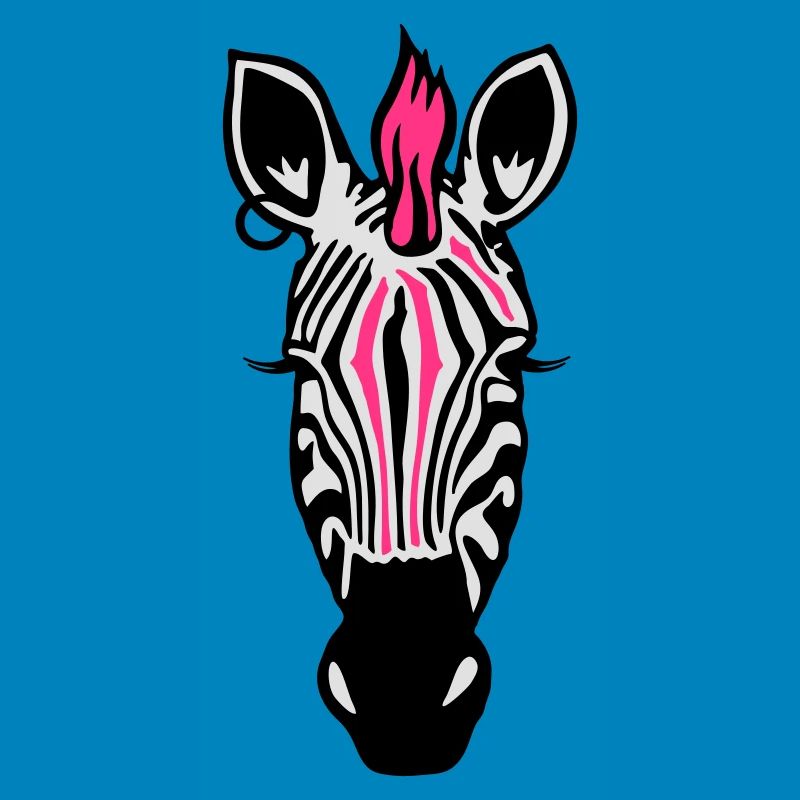 Zebra Punk mit Ohrring