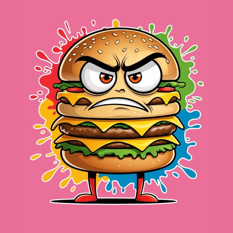 Wütender Burgermonster Illustration