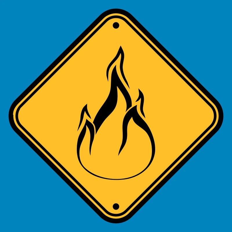 note shield warning caution caution hazard feu