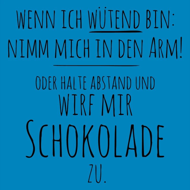 wütend wirf Schokolade