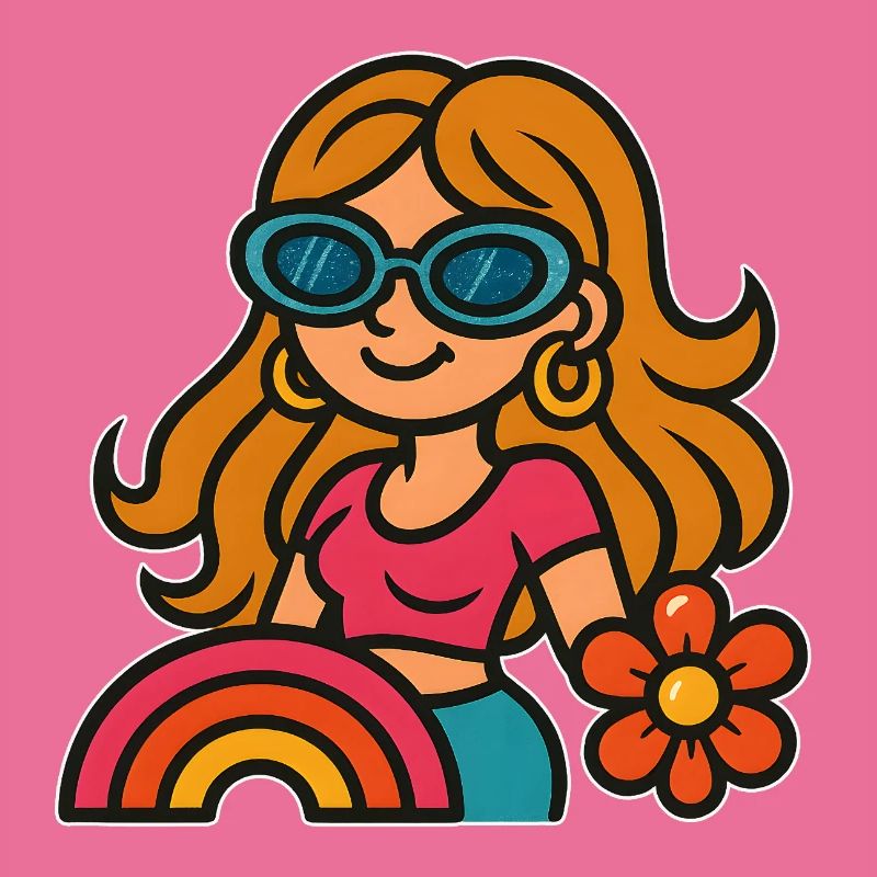 Fille d’été rétro - Look Flower Power