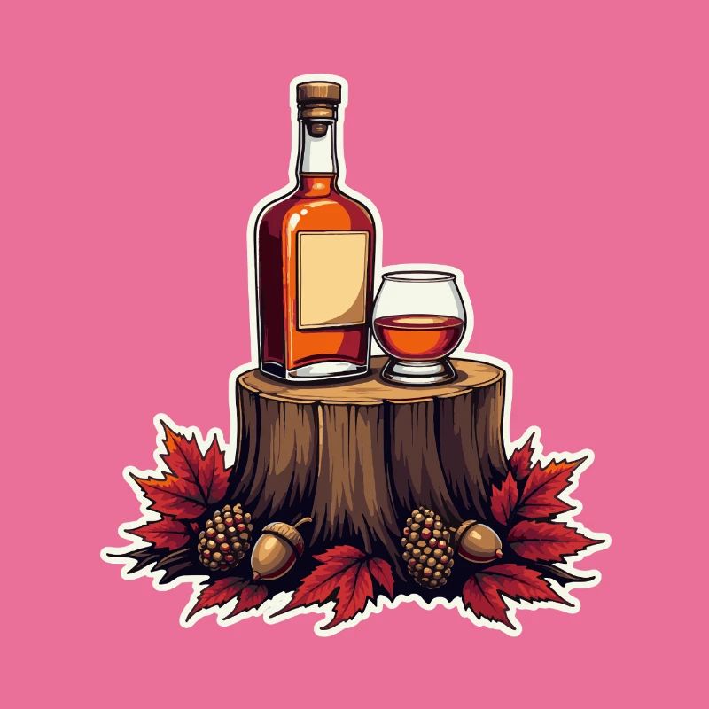 Herbstwhisky auf Stump