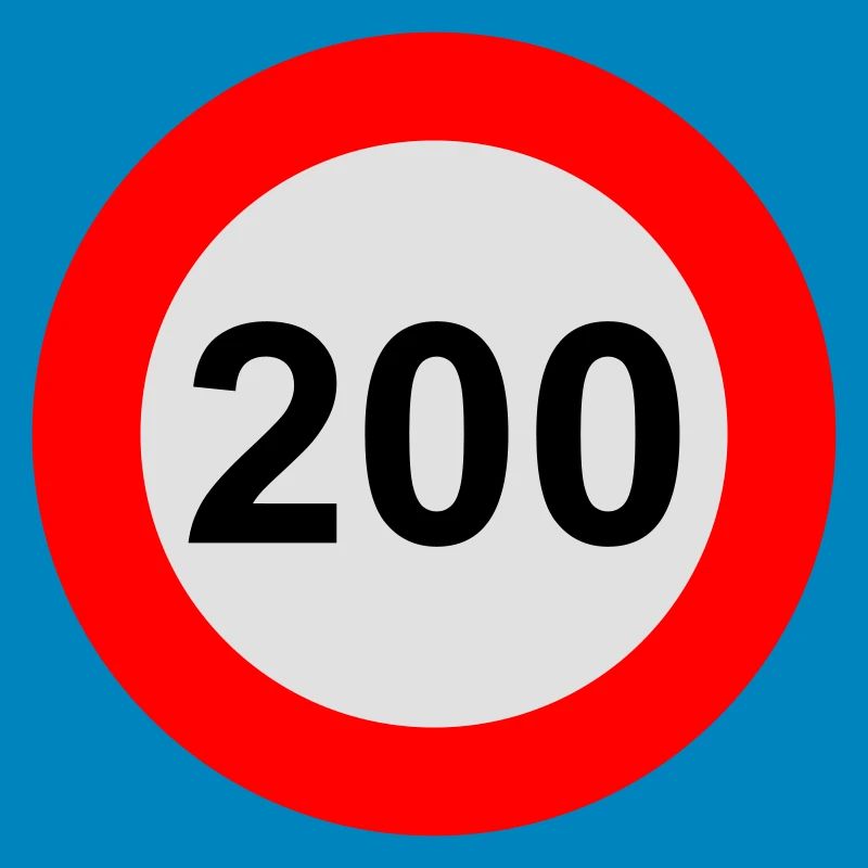 Geschwindigkeitsbegrenzung 200 km/h