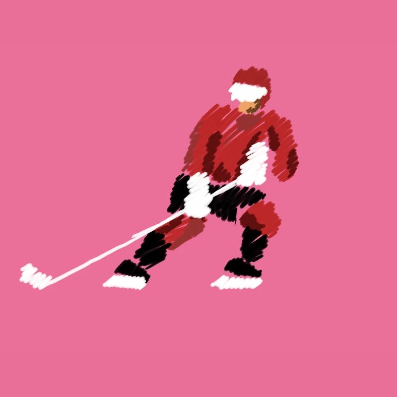 Roter Hockeyheld