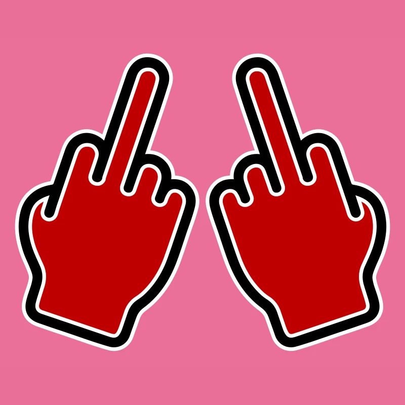Mittelfinger Zeichen Hand
