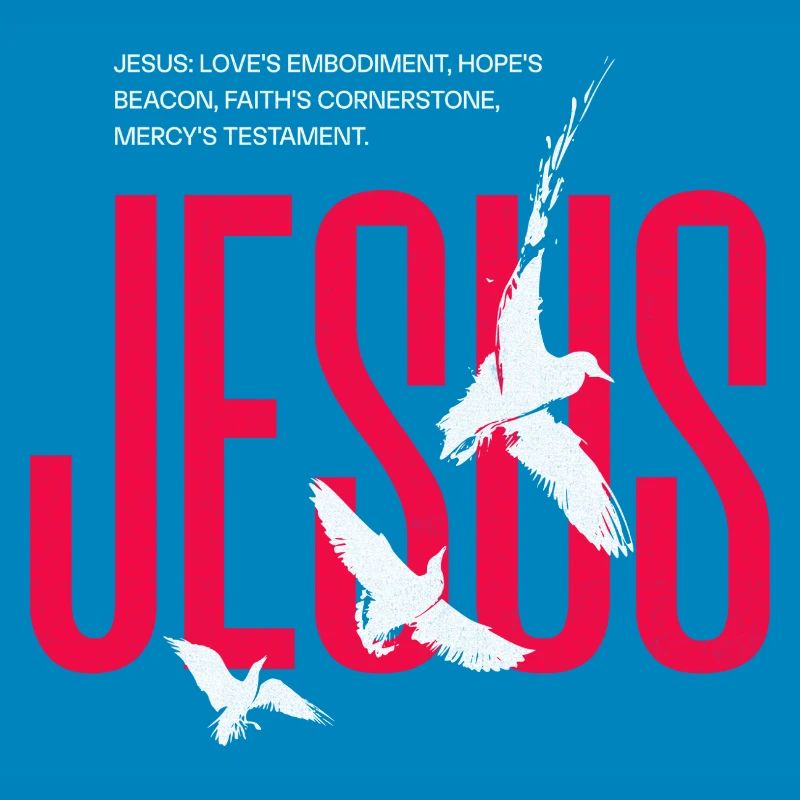 Jesus-Tauben-Typografie