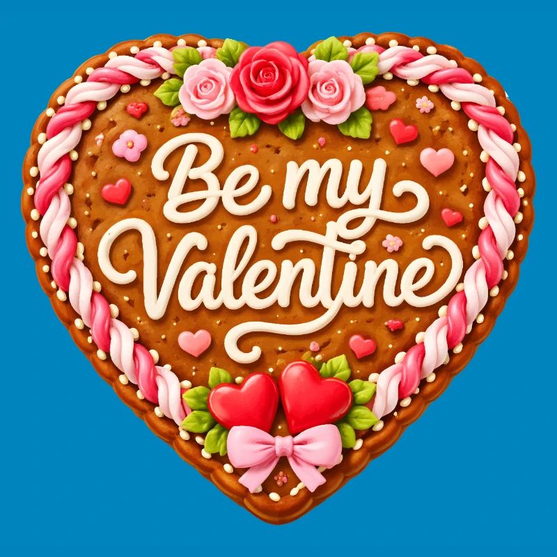 Lebkuchenherz Be my Valentine