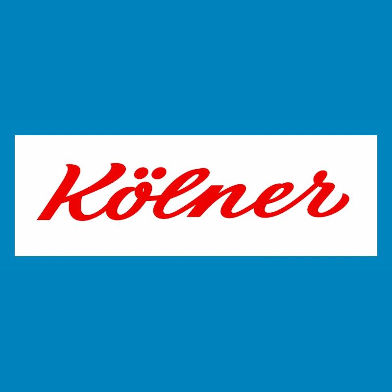 Kölner Roter Script-Logo Print