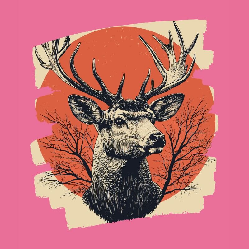Hirsch mit Geweih