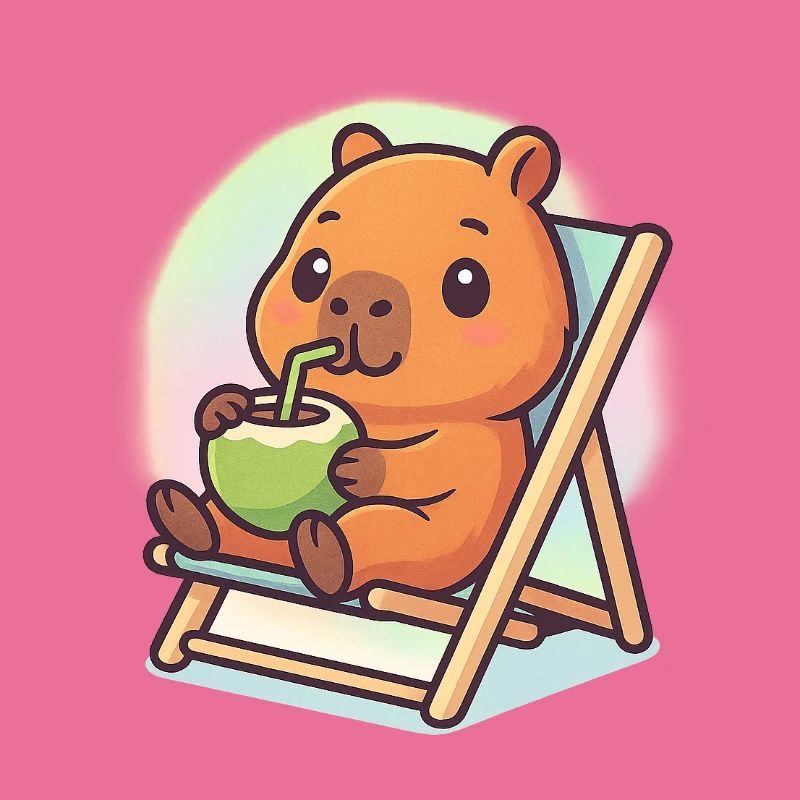 Entspanntes Kawaii-Capybara