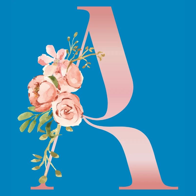 Monogramm Ein Pastellblume