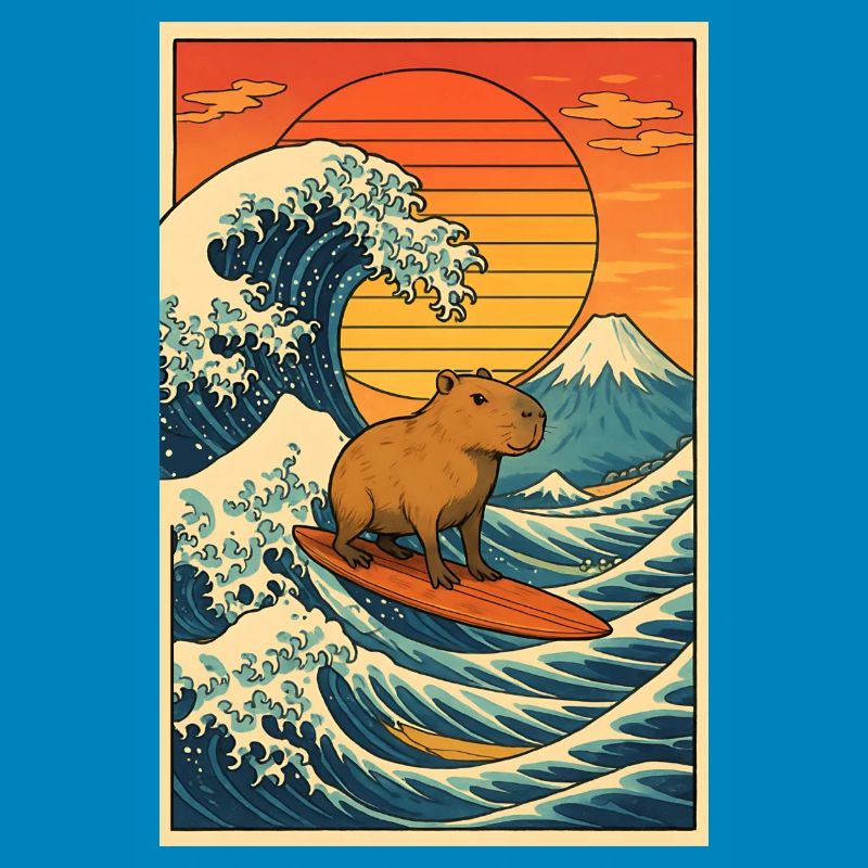Capybara Surfing