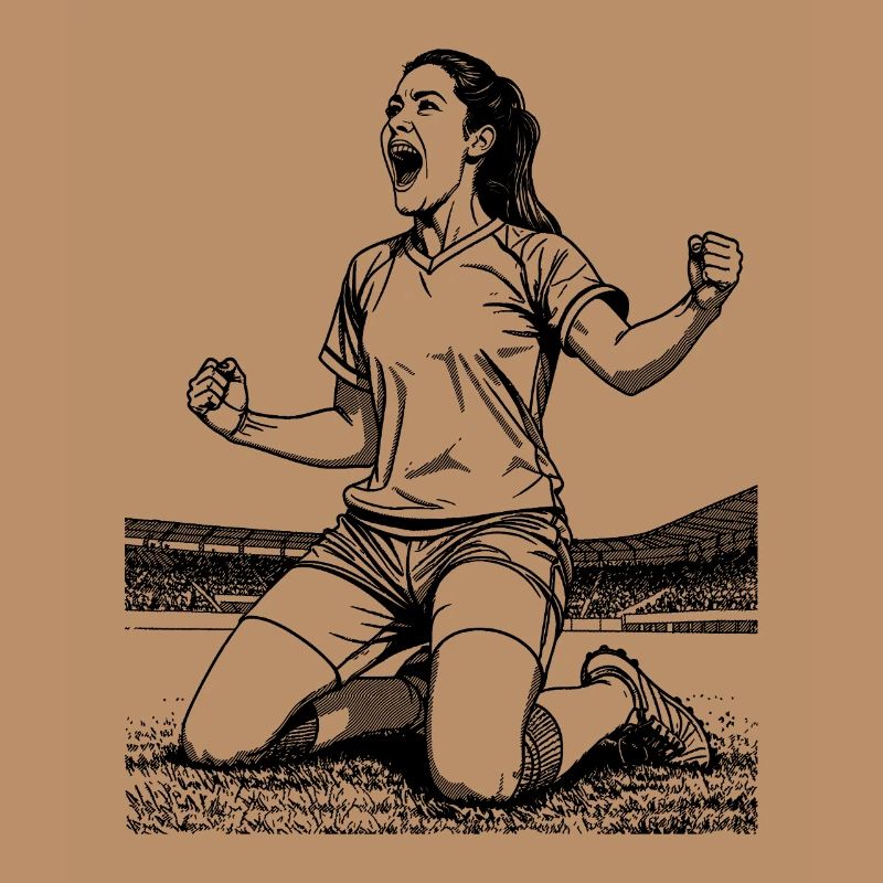 Maillot de footballeur : Célébration du but avec un sentiment de victoire
