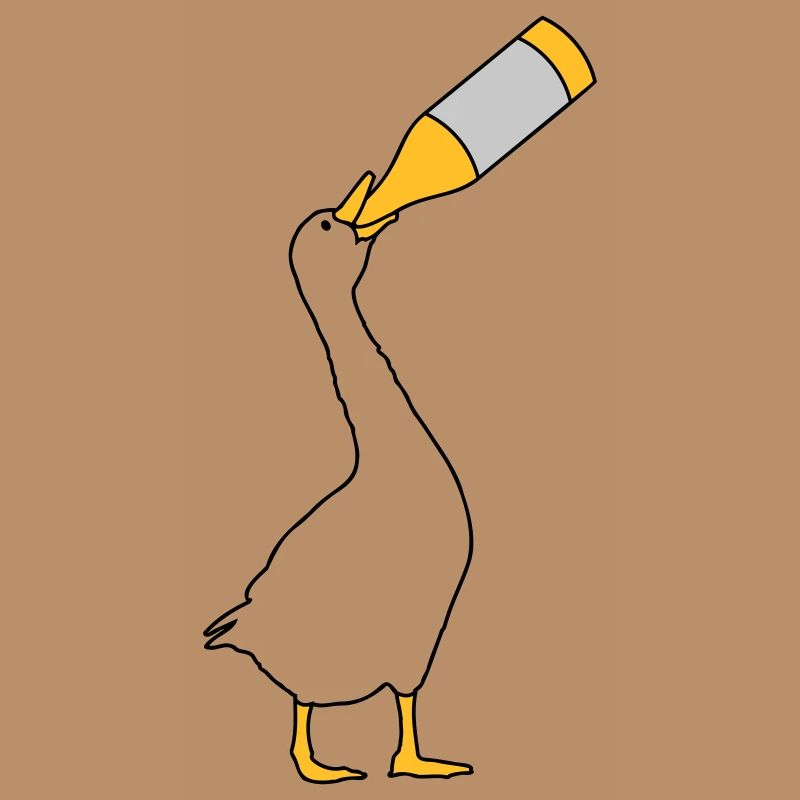 Oie buveuse de bière