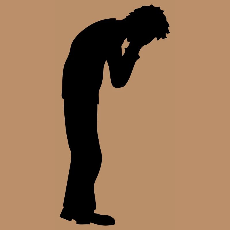 Depression stehend weinen