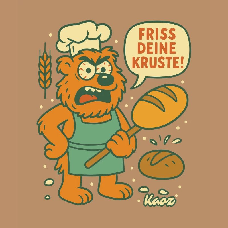 Wütender Bäcker Bär: Friss deine Kruste!