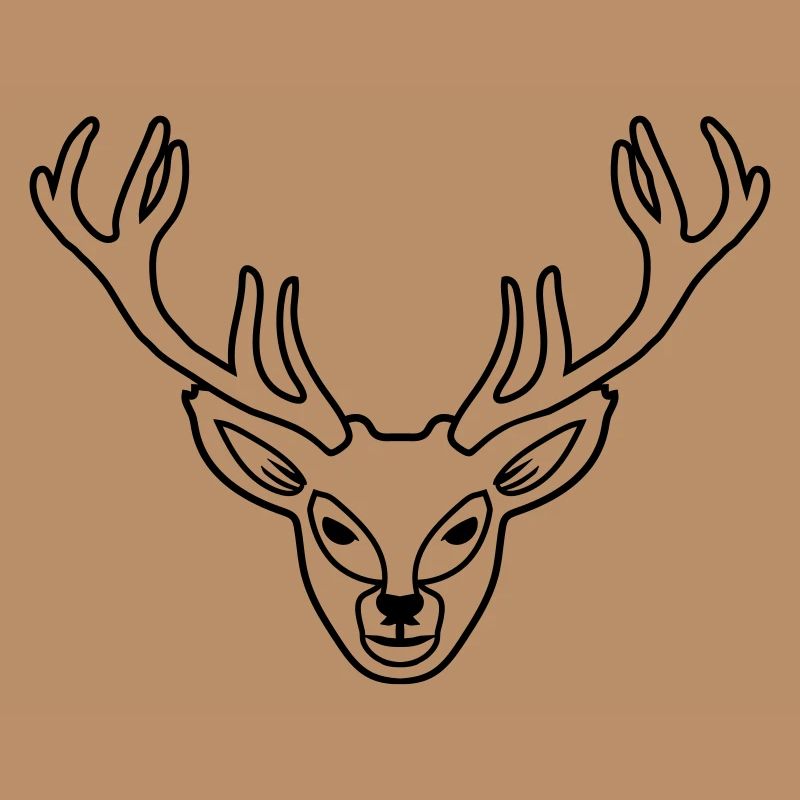 bois mignon de cerf de mur de visage mignon