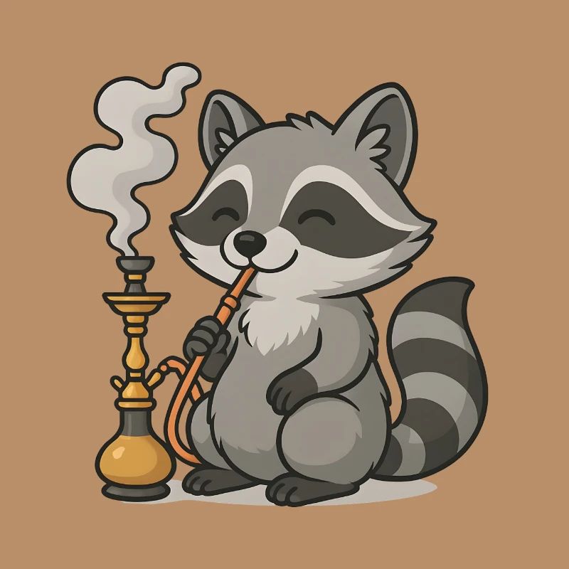 Cadeau de raton laveur de pipe à eau