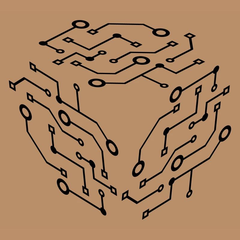 cool muster logo schaltkreis draht daten microchip