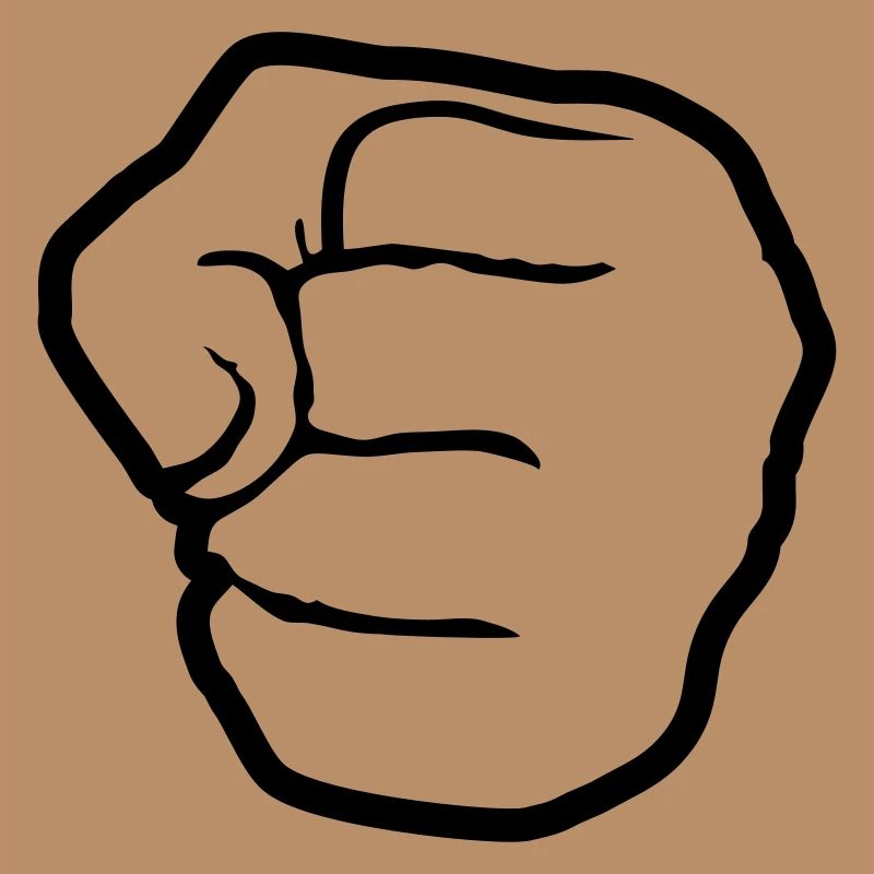 bande dessinée clipart poing main boxe serrée