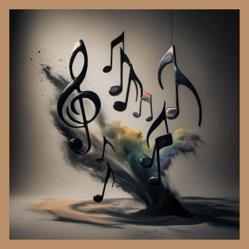 Music Black Light Notes Multiple Floating