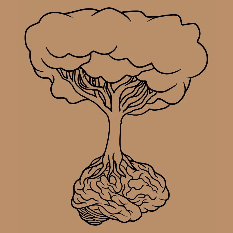 Brain under tree