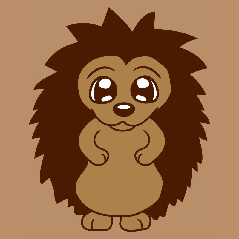 regarde de face petit hérisson mignon