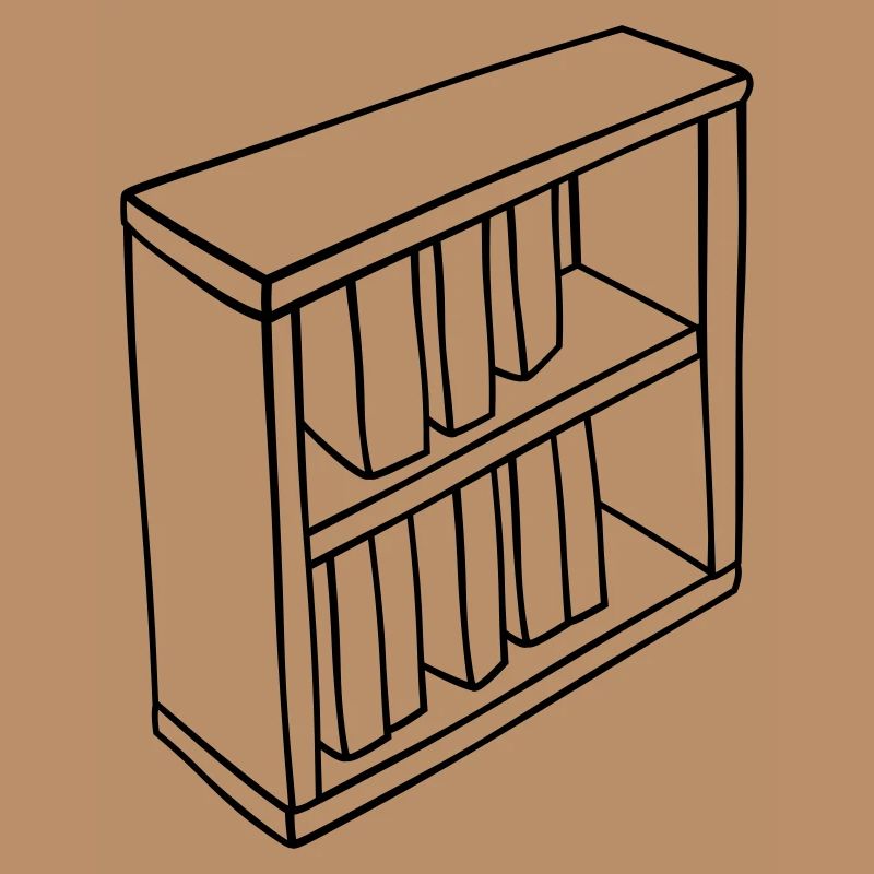 Bücherregal Clipart Design