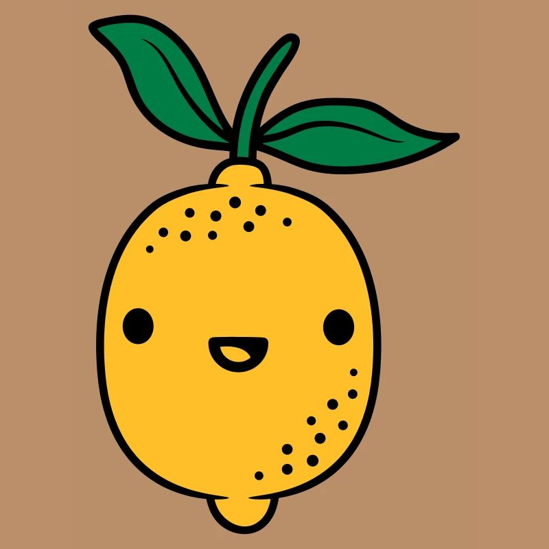 Kawaii lemon fruit