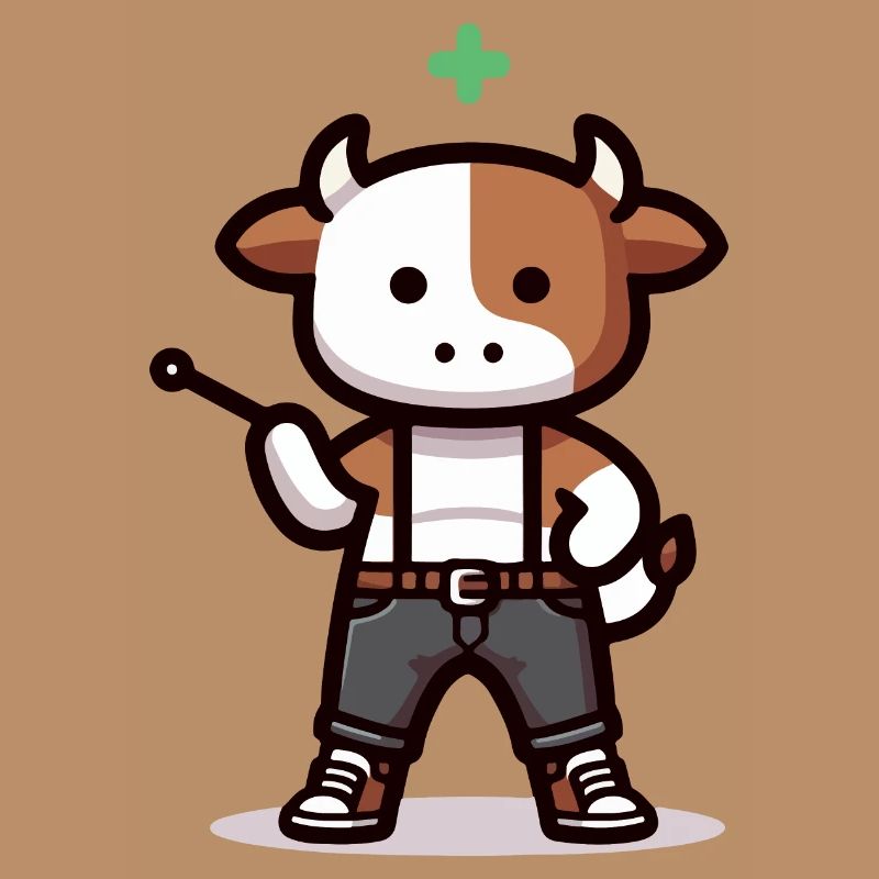 Vache avec indicateur