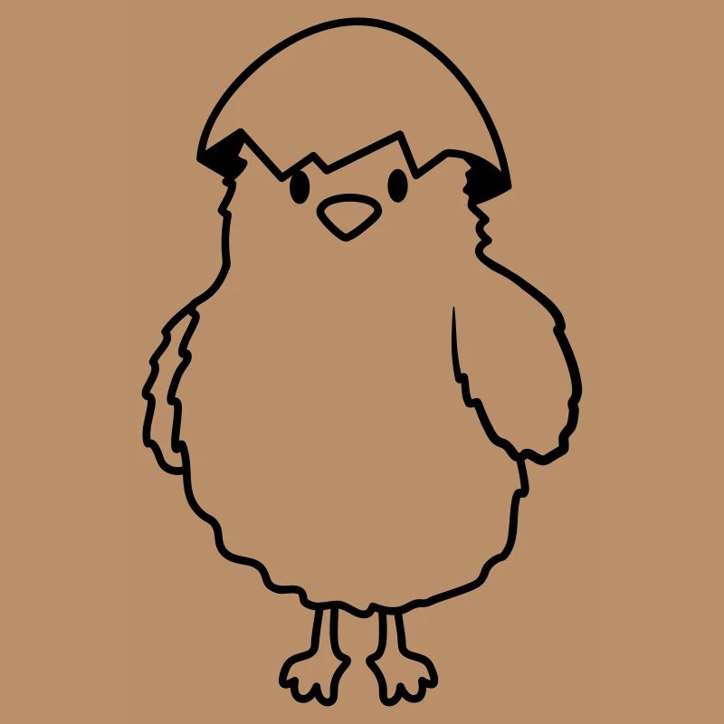 Chicks with eggshell on the head