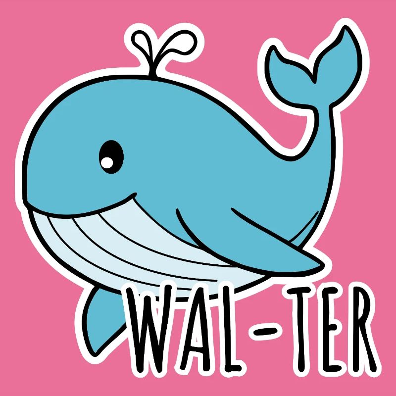 Walter the cute blue whale