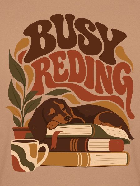 Busy Reading Dachshund