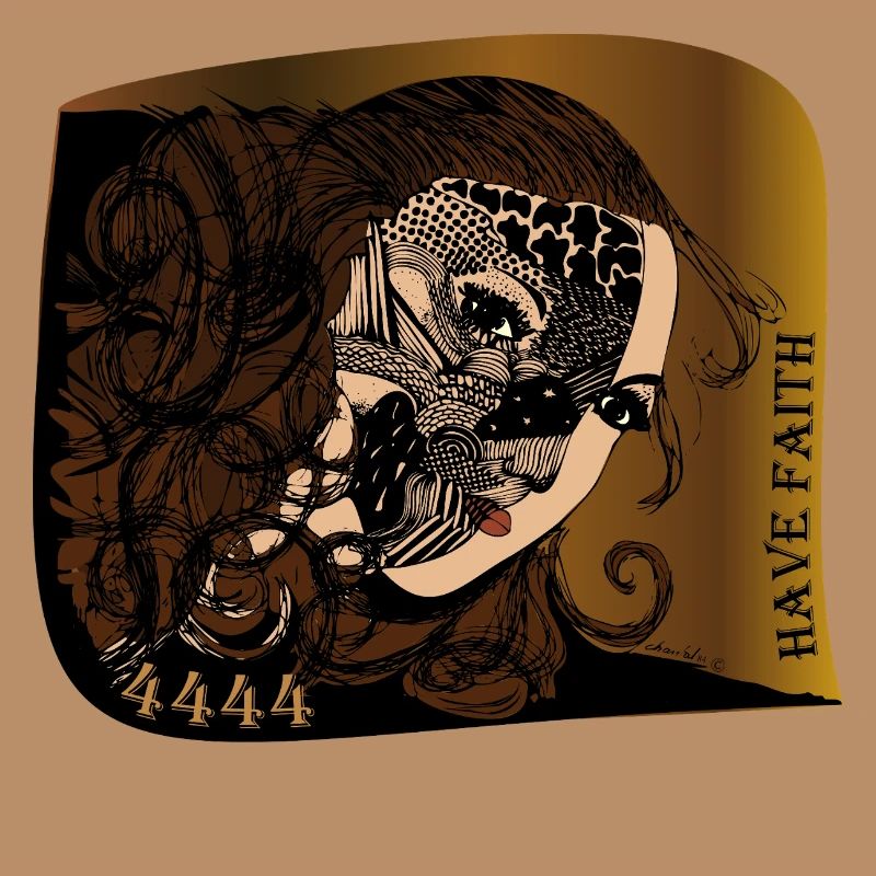 Maske des Glaubens Zentangle