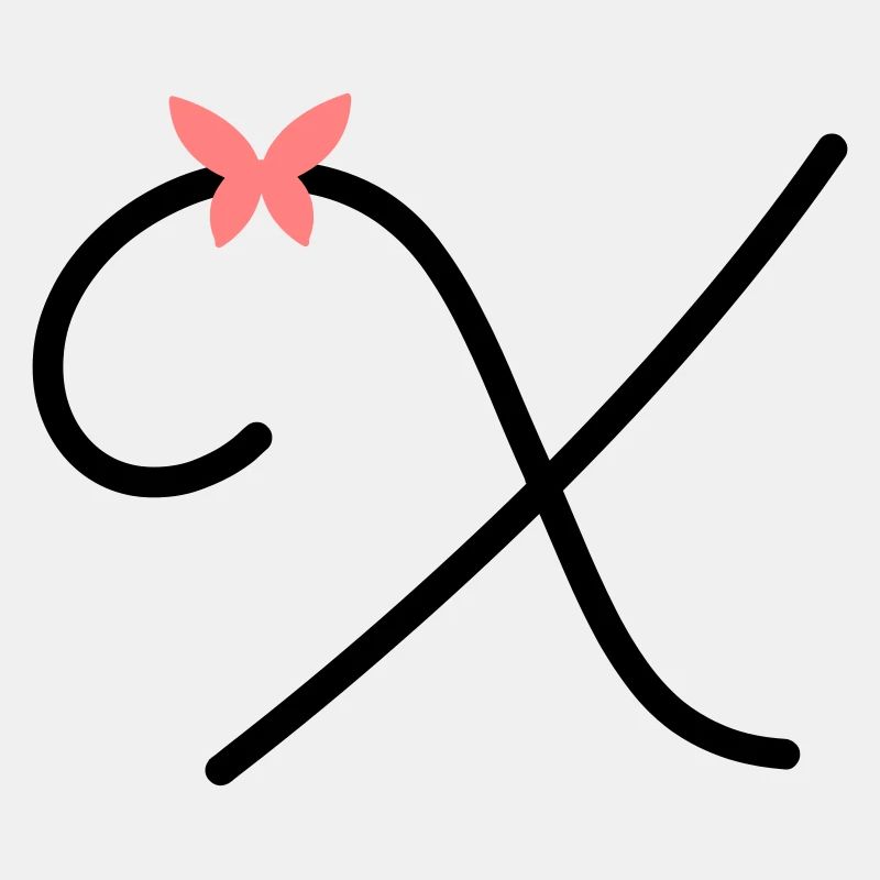 Buchstabe X Schmetterlingsbuchstabe