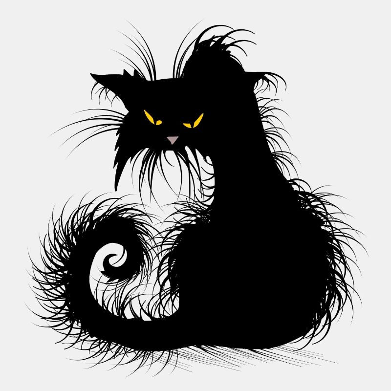 Chat rue chats gueule de bois noir mal malade