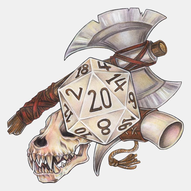 Jeu de rôle : Barbare cadeau de dés D20