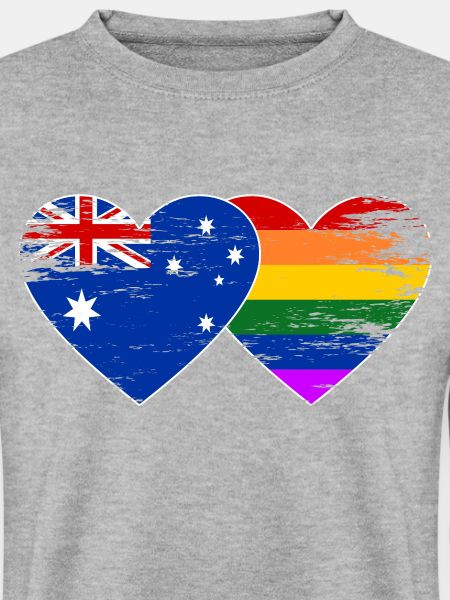 Australien Regenbogen Flagge Herz used