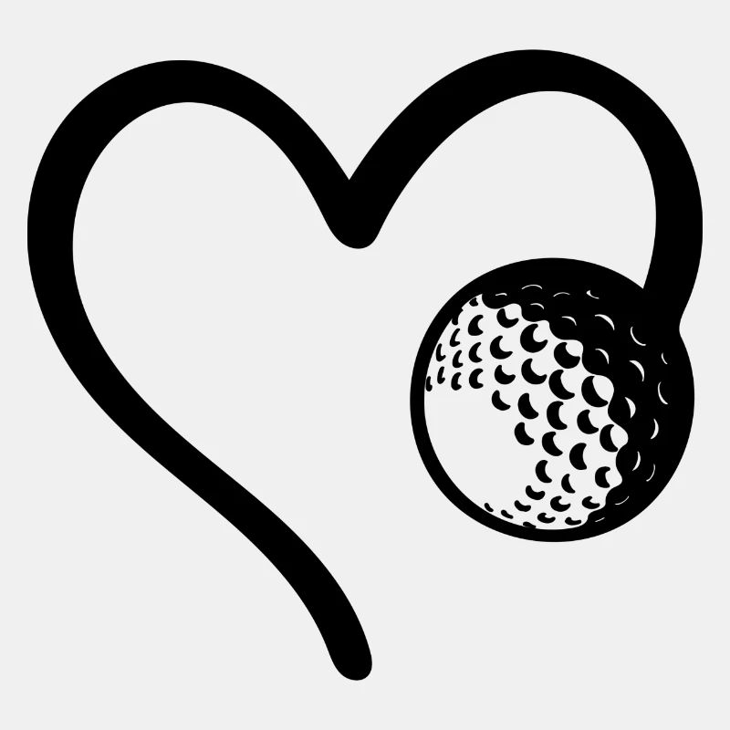 Golfball Herz Golfer